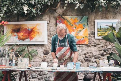 Painter Artist Man Work Painting Creativity