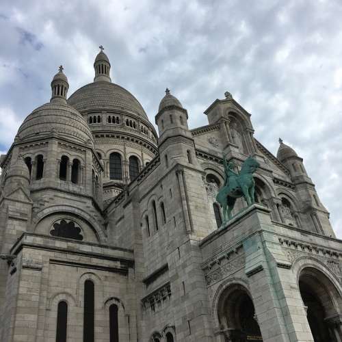 Paris France Architecture City Facade Sacred Heart