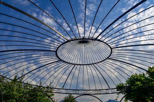 Pavilion Sky Clouds Architecture Garden Park