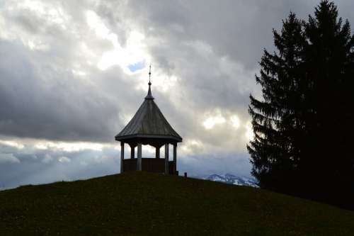 Pavilion Clouds Hill Mountain Allgäu