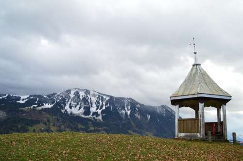 Pavilion Mountain Greened Allgäu Landscape