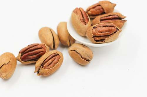 Pecans Nut Seeds Cracked Open Protein Food Snack