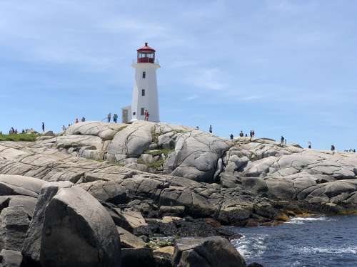 Peggy'S Cove Halifax Lighthouse Ocean Marine