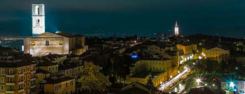 Perugia Night Italy Landscape City