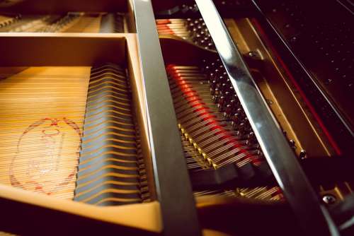 Piano Strings Music Instrument Inside