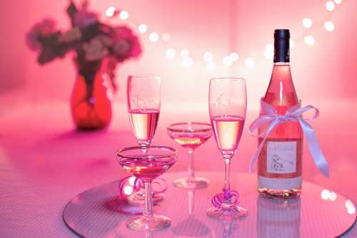 Pink Wine Champagne Celebration Pink