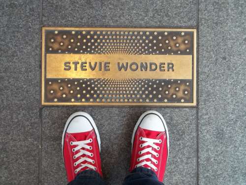 Plaque Apollo Theater Shoes Singer Stevie Wonder