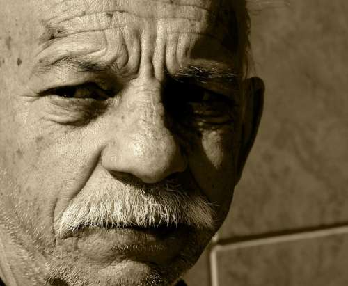 Portrait Man Elderly Sadness People Loneliness