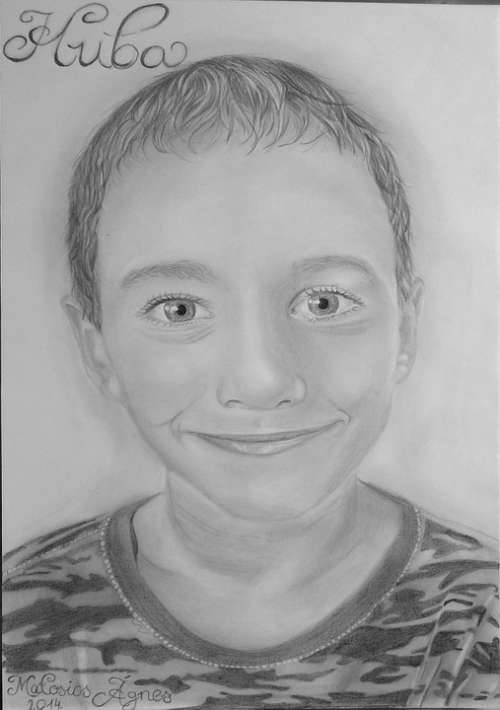 Portrait Drawing Graphite Art Pencil Boy Men'S