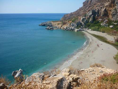 Preveli Crete Greece Mediterranean Costa