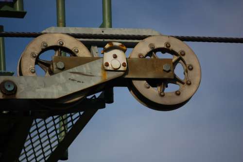 Pulley Cable Round Grate Equipment Heavy Steel