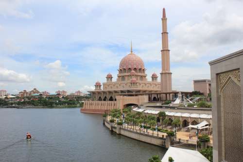 Putrajaya Mosque Muslim Malaysia Travel Landscape