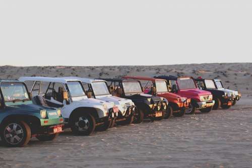 Race Desert Landscape Sand Vehicle Car Dunes