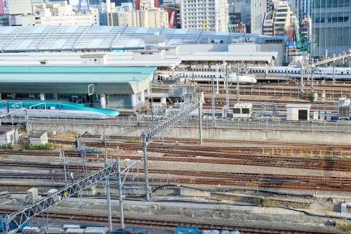 Rails Station Trains Tokyo City Tokyo Station