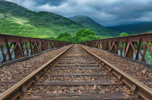 Railway Rails Track Train Railway Line Endless