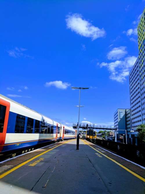 Railway Blue Sky Railway Carriage England