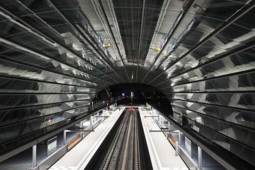 Railway Station Hamburg Platform Rail Traffic Metro