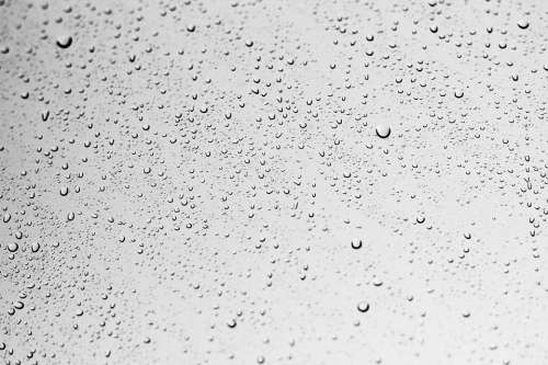 Rain Wet Water Window Droplets Gray Drops