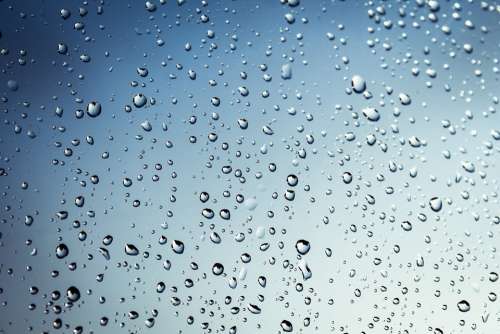 Rain Drops Rainy Wet Droplets Nature Water