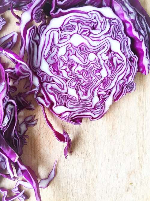 Red Cabbage Vegetable Diced Cabbage Violet