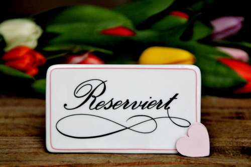 Reserved Shield Note Heart Tulips Flowers Memory