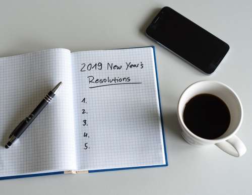 Resolutions 2019 New Year'S Day List Paper