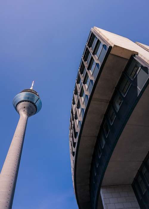 Rhine Tower Düsseldorf Places Of Interest Landmark