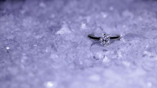Ring Diamond Symbol Ice Snow Glitter Gift