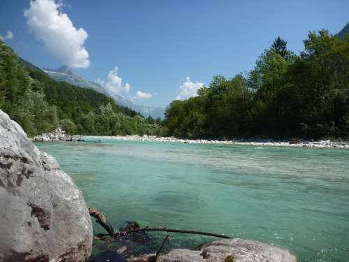 River Soca Nature Isonzo Slovenian