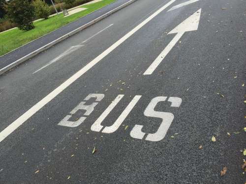 Road Bus Track Tar Symbol Car