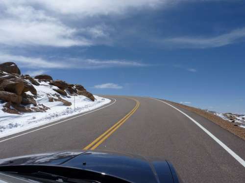 Road Usa Colorado Pikes Peak Curve Auto Drive