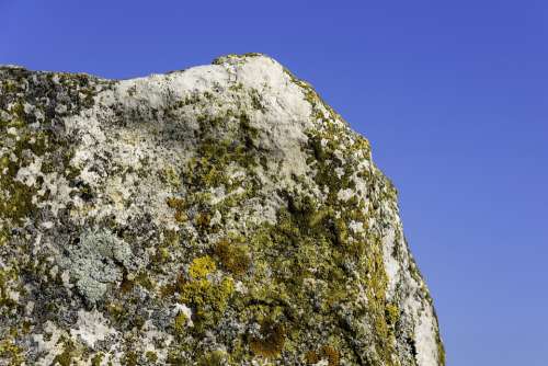 Rock Stone Moss Overgrown Granite Nature