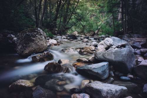 Rocks Stream Water Nature Environment Landscape
