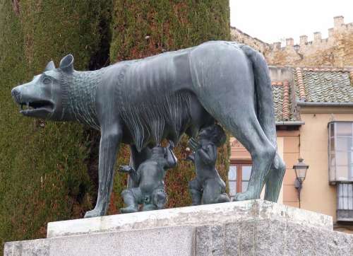 Romulus Remus Segovia Spain Historic Center