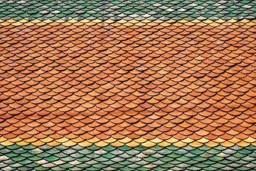 Roof Roof Tiles Scales Antique Art Asian Backdrop