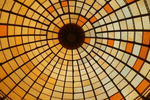 Roof Glass Orange Mosaic