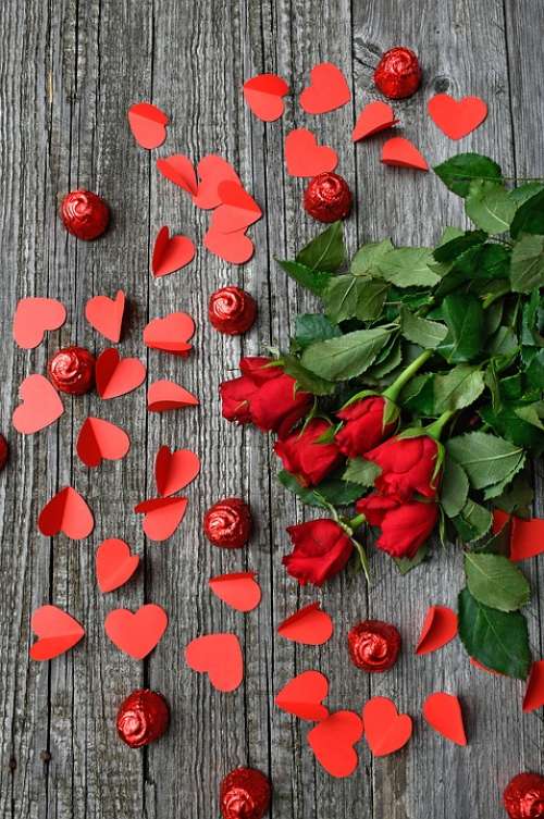 Rose Valentine'S Valentine'S Day Love Red Heart