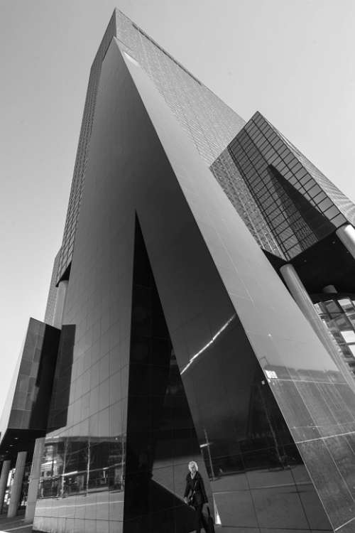 Rotterdam Black And White Building