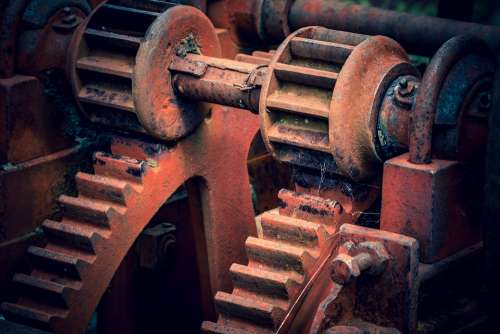 Rust Machine Gears Old Metal Iron Past Rusty