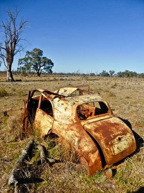 Rusty Ruin Abandoned Vehicle Car Decay Metal