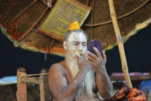 Sage Varanasi Festival Makeup Hindu India