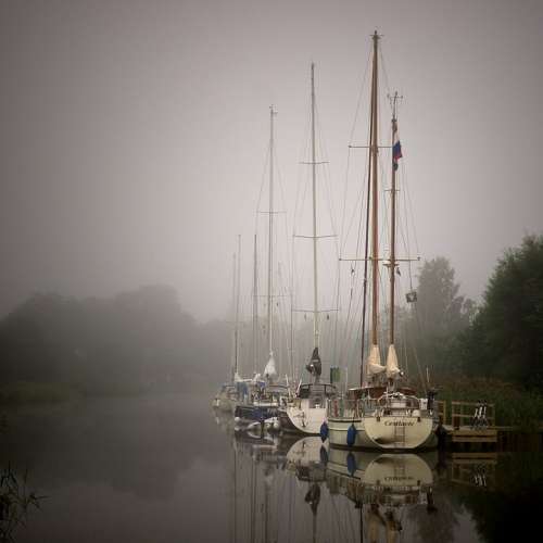 Sailboat Sailing Norsholm Gota Canal Channel