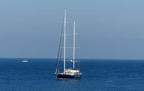 Sailing Boat Mediterranean Blue Mast Coast Malta