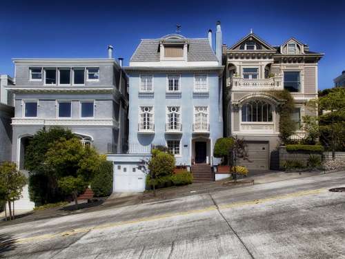 San Francisco California City Cities Urban Houses