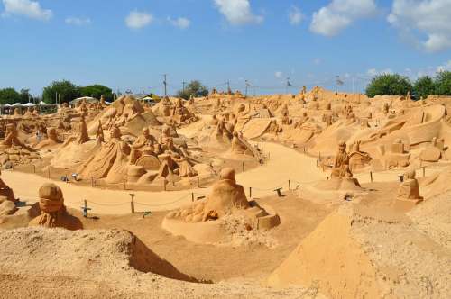 Sand Sculpture Sand Sculpture Art Statue Portugal
