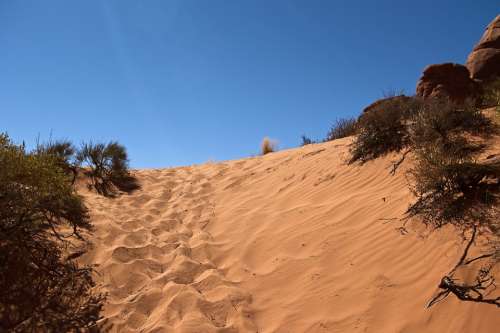 Sands Near Skyline Arch Sandstone Utah Landscape