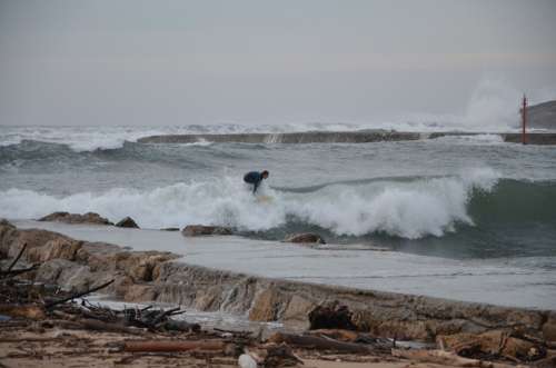 Santander Surf Waves Surf In The Raging Sea