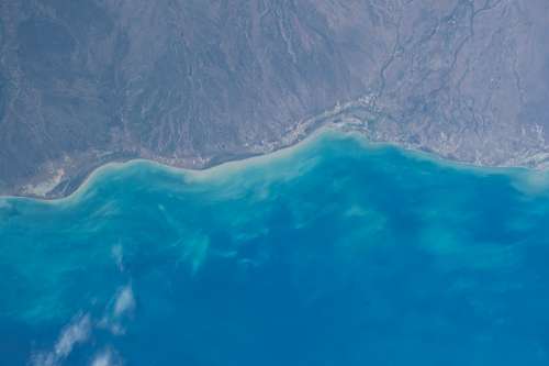 Satellite Image Coast Coastline Shore Ocean Sea