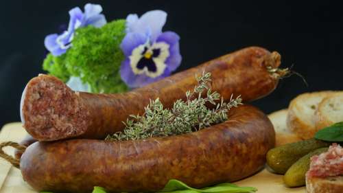 Sausage Food Eat Delicious Substantial Cured Meats