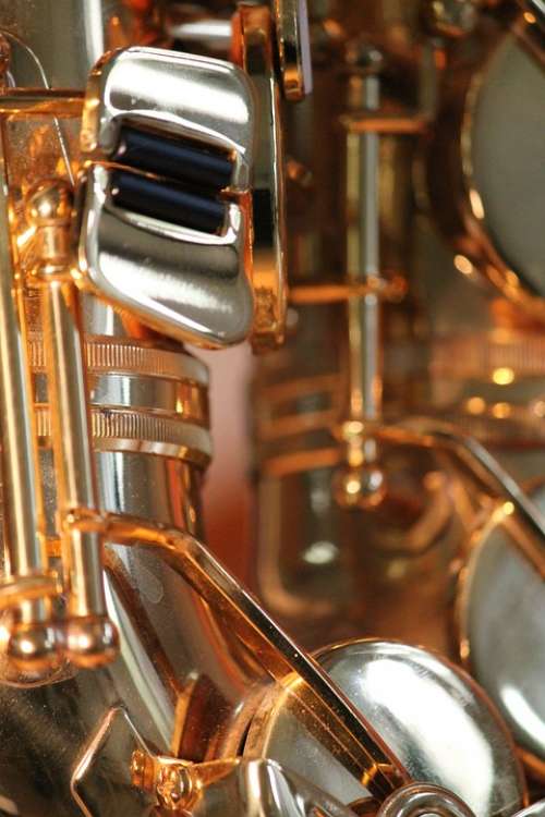 Saxophone Shimmer Golden Music Jazz Folding